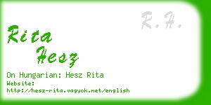 rita hesz business card